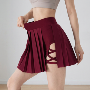JAC22 T9528 Women's Solid Zipper <b>Jacket</b> with High Waist and Hip Lifting Pockets Elastic Waist Quick Dry <b>Yoga</b> Skirt Sports Set - Product Image 5