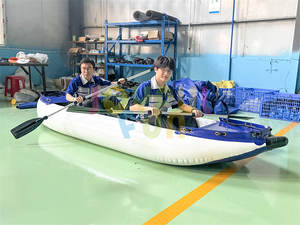 JOYFUL FUN, populares botes <span class=keywords><strong>de</strong></span> remos <span class=keywords><strong>de</strong></span> PVC para 2 personas, <span class=keywords><strong>kayak</strong></span> inflable <span class=keywords><strong>de</strong></span> pesca comercial usado - Product Image 2