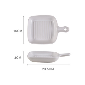 Nórdicos <span class=keywords><strong>en</strong></span> forma de <span class=keywords><strong>Ronda</strong></span> mate de cristal vajilla de cerámica para hornear Pan comida placa para fiesta de campamento - Product Image 6