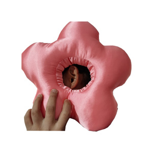 Bantal telinga bunga Satin mewah, untuk tidur di samping portabel, pelindung sakit tekanan bernapas, bantal pereda nyeri telinga - Product Image 3