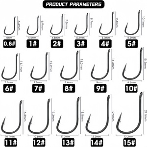 Großhandel Bogenförmiger Seefisch haken aus Kohlenstoffs tahl mit Ösen Korrosions schutz Angelhaken Hochfester Köder haken - Product Image 2