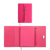 Carnet de notes A5 rose personnalisé avec logo 2027, agenda, journal, planificateur quotidien, ensemble avec boîte
