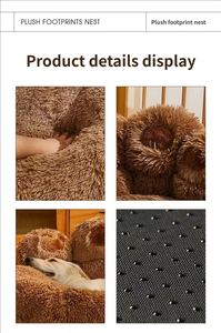 Eco-Friendly <b>Plush</b> Dog & Cat Bed Winter Warmth Design Soft Washable Luxury Sofa Bed with Bear Claw Shape for <b>Large</b> Dogs - Product Image 6