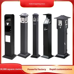 <span class=keywords><strong>Cendrier</strong></span> d'<span class=keywords><strong>extérieur</strong></span> en acier inoxydable du fabricant pour les poubelles de la zone fumeur verticale. - Product Image 2