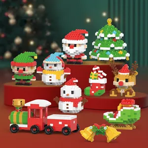 Заводская распродажа, набор 2023 строительных блоков для детей, рождественские подарки, набор из кирпича, мини-конструктор, игрушки