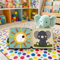 Tableau d'activités Montessori en feutre pour tout-petits, entraînement aux compétences de vie de base, jouet sensoriel doux pour l'apprentissage