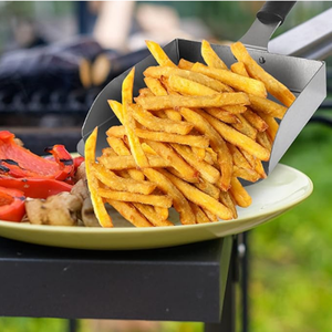 Stainless Steel Extra-Large Frying Food <b>Burger</b> French Fries Mover Shovel Grilling Tool Food <b>Spatula</b> Moving Food Tools - Product Image 4