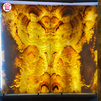 Onyx jaune veines d'or Onyx marbre Jade pierre ardoise plaque translucide orange onyx rétro-éclairage panneau mural panneau de prix