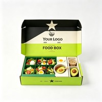 Caja de Cartón Ecológica para Alimentos Saludables, Caja para Sándwiches, Caja de Sushi Corrugada en Oferta, Caja Desechable para Almuerzo, Caja para Bocadillos