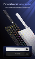 Teclado Mecánico Ajazz NK61 Mini de 61 Teclas, Intercambiable en Caliente, con Iluminación RGB Colorida, Tipo C, Cableado, para Computadora