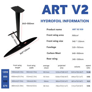 Hydrofoil en carbone AXIS ART V2 939 pour <span class=keywords><strong>le</strong></span> Wing Foil du <span class=keywords><strong>Lac</strong></span> <span class=keywords><strong>de</strong></span> Garda – Performances rapides, freeride fluide, carving stable, performance optimale en eau ouverte - Product Image 2