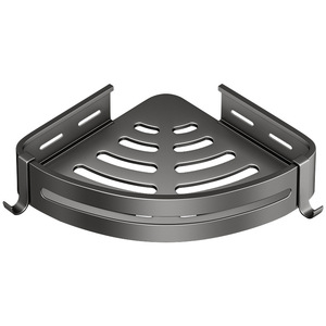 Bathroom Storage Rack Wall Mounted Corner Shelf Oval Shape Durable For Shower Gel Storage - Product Image 3