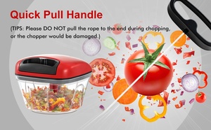 Tritatutto Manuale Multifunzione in Acciaio Inox, Mini Trituratore per Verdure, Aglio e Carne, Taglia Cipolle e Insalata a Pressione Rapida - Product Image 3