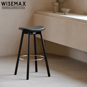 Wisemax đồ nội thất Đan Mạch thiết kế đơn giản nhà cà phê cửa hàng đồ nội thất hiện đại thanh phân ghế cao Rắn gỗ thanh ghế cho nhà bếp