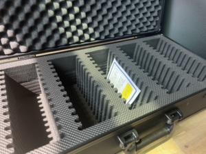 Công suất lớn phân loại thể thao trường hợp khung nhôm thẻ 5 hàng slab lưu trữ trường hợp Carry-on trường hợp khó khăn hộp với bọt - Product Image 2