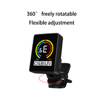 Accordeur chromatique Clip-On de guitare prix d'usine OEM avec affichage couleur LED pour violon ukulélé basse acoustique électrique