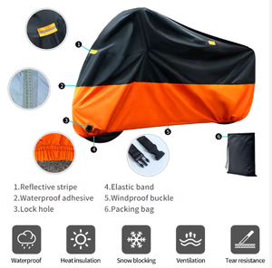 Подгонянный сверхпрочный водонепроницаемый чехол для мотоцикла 190T с пыленепроницаемым рисунком 210D Оксфорд УФ-защита для мотоцикла наружного хранения - Product Image 4