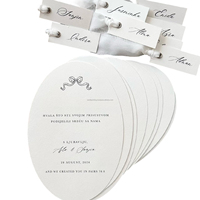 Carte d'invitation de mariage ou d'affaires haut de gamme en papier coton et carton, avec logo personnalisé, gaufrage 3D, impression typographique et offset, Modèle 465