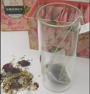 12 Small Separately Packaged Bags Dry Flowers Herbal Dried Osmanthus Hibiscus Sabdariffa Luo Shen Flower Teabag Rose Roselle Tea