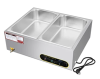 Bain-marie commercial en acier inoxydable pour comptoir, table de maintien au chaud pour la restauration rapide