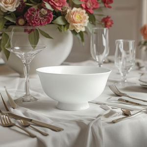 Élégants petits bols à soupe, bols à salade et dessert en porcelaine fine blanche, bols à riz chinois en céramique pour mariage - Product Image 4