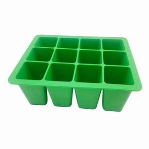 Plateaux de semis en silicone réutilisables avec couvercles pour la germination des fleurs et des herbes, et la germination des graines - Product Image 2