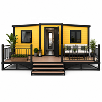 Maisonnette moderne en conteneur avec porche avant, finition bois, maison préfabriquée modulaire pour jardin, maison d'hôtes, complexe hôtelier et villa