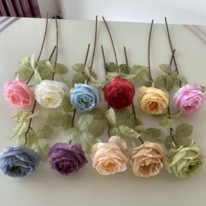 Usine de fleurs artificielles Meiyu Craft, rose artificielle 30cm-100cm, ruban adhésif simple pour décoration de maison et de mariage - Product Image 2