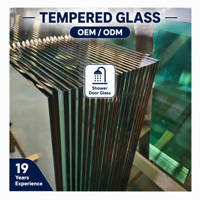 Porte d'entrée en verre, verre de sécurité trempé sans cadre de 10 mm 12 mm, cloison de douche intérieure extérieure, porte coulissante