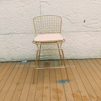 Chaise de bar de luxe en acier inoxydable pour extérieur, couleur dorée brillante, tabouret haut avec coussin en cuir