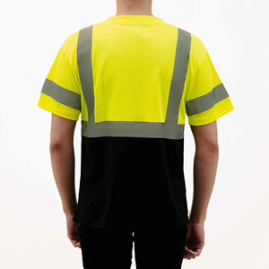 เสื้อยืดนิรภัย Hi Vis ANSI Class 2 สำหรับผู้ชาย พร้อมแถบสะท้อนแสง ระบายอากาศได้ดี ผลิตจากโพลีเอสเตอร์ 100% เสื้อทำงาน - Product Image 5