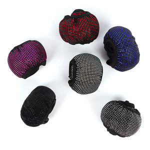 Nueva Funda de <span class=keywords><strong>Volante</strong></span> de Coche para Mujer, de 15 Pulgadas, Completamente Cubierta, Brillante, con Diamantes de Imitación y Piedras Negras y Rojas - Product Image 4