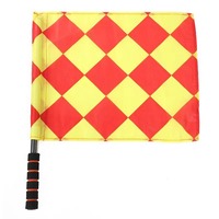 Drapeau d'arbitre de football à motif quadrillé personnalisé pour arbitre de touche, fabriqué en Chine, vente en gros