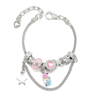 Bracelet à breloques 12 constellations, perles à grand trou, chaîne étoile, bracelet pendentif, signe du zodiaque, bijoux de mode pour femmes, amitié