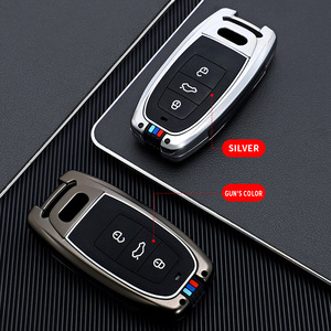 Funda Protectora para Llaves de Coche de Aleación de Zinc, Gel de Sílice y TPU, Accesorios para Audi A6L A7 A8L <span class=keywords><strong>A3</strong></span> A5 Q5 S5 S6, Llaveros, Bolsa para Llaves - Product Image 6