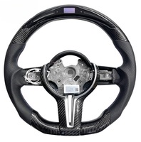 Volant sport LED en fibre de carbone personnalisé, très vendu, adapté aux modèles BMW F10 F18 F11 M6 M3 M4 M5, améliore les performances de la voiture