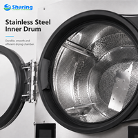 Коммерческая двухбарабанная сушильная машина на 15-20 кг в барабане, с монетоприемником, для прачечных самообслуживания