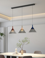 Petit lustre moderne Lustre gris minimaliste pour chambre à coucher Étude Restaurant Bar Lustre de chevet