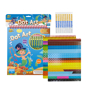 Ocean Dot da colorare libro da colorare punto da te disegno cartone animato mosaico Puzzle adesivi con carta <span class=keywords><strong>6</strong></span> per <span class=keywords><strong>bambini</strong></span> - Product Image 1