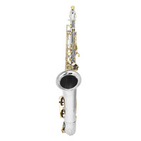 Bb Tenor Saxophone Nickel Plated Body Lacquered Finish Gold Keys B Flat Woodwind Musical Instrument Bakelite Head for