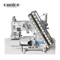 Machine à coudre industrielle à points de chaînette multi-aiguilles Golden Choice VC008-12064, 12 aiguilles, avec tire-fil arrière