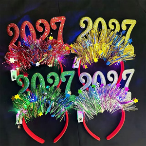 Fascia <span class=keywords><strong>per</strong></span> Capelli con Paillettes 2027 <span class=keywords><strong>per</strong></span> <span class=keywords><strong>Capodanno</strong></span>, Adorabile Decorazione Luminosa a Forma di Stella, Accessorio <span class=keywords><strong>per</strong></span> Foto, Copricapo Creativo <span class=keywords><strong>per</strong></span> Decorazioni di <span class=keywords><strong>Capodanno</strong></span> - Product Image 5