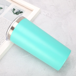 Stainless Steel Tumbler 20oz Vacuum Insulated Travel Mug Portable Coffee Cup Straight Shape Water Blue - Product Image 2