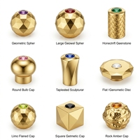 Fabricant professionnel de bouchons de parfum en zamac sur mesure, couvercle métallique à facettes géométriques, service OEM pour flacon de parfum de luxe