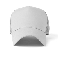 Gorra de béisbol de 5 paneles de algodón común con malla y sarga, gorra de camionero de verano, gorras de poliéster para adultos, unisex