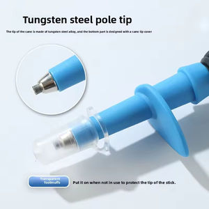 Bastón de carbono súper ligero para hombres y mujeres bastón de trekking telescópico de 3 secciones para escalar mango de EVA - Product Image 3