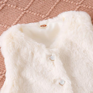 Gilet pour filles, style décontracté, uni, hiver 2025, nouveau, style enfant, petit parfum, respirant, polyester/coton - Product Image 4