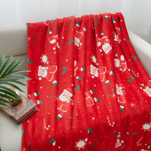 लाल सेंटा मैरी क्रिसमस ट्री, पर्यावरण के अनुकूल पॉलिएस्टर नरम आरामदायक बुना हुआ थ्रो कंबल घर के सोफे के लिए कंबल स्नोफ्लेक सजावटी - Product Image 4