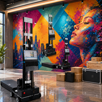 Impresora de Inyección de Tinta UV Directa a la Pared, Máquina de Impresión de Paredes 3D Totalmente Automática con Cabezal de Impresión DX7, Portátil