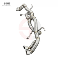 Tuyaux d'échappement Catback en acier inoxydable SD 304 pour Audi R8 V10 5.2L 2017-2019, système d'échappement Audi R8, tuyaux droits polis miroir